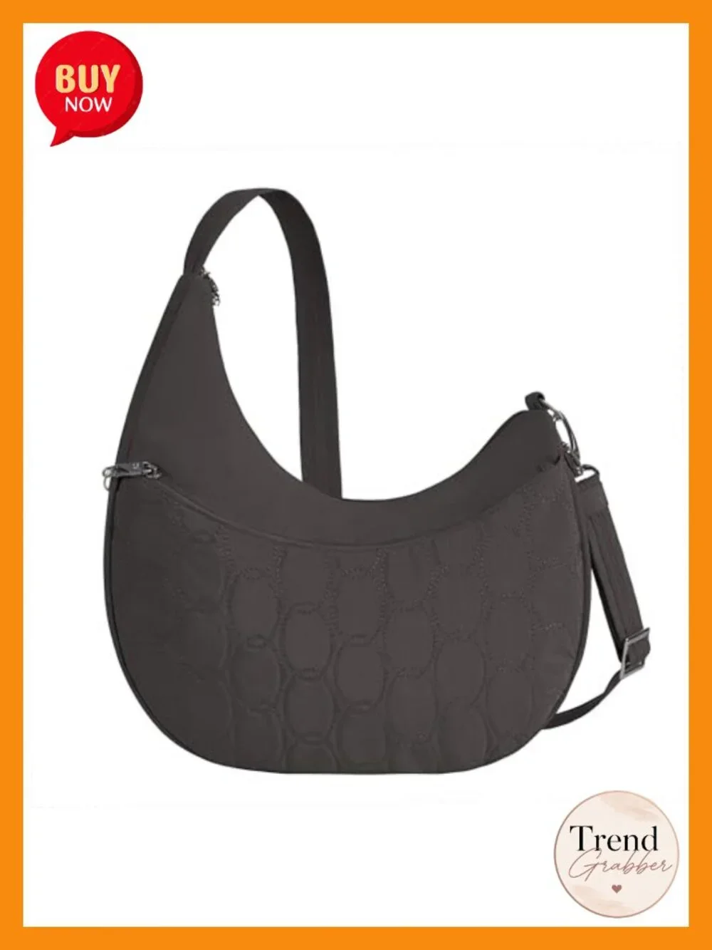 Anti-Theft Hobo with RFID Blocking, Lightweight Nylon